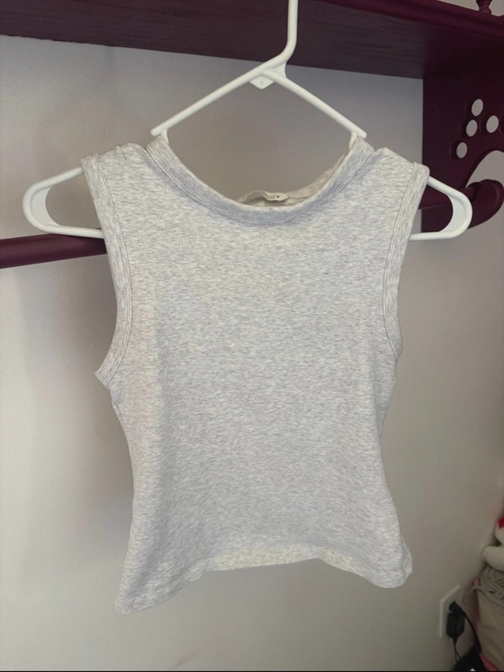 Zara Light Gray Sleeveless Crewneck Tank